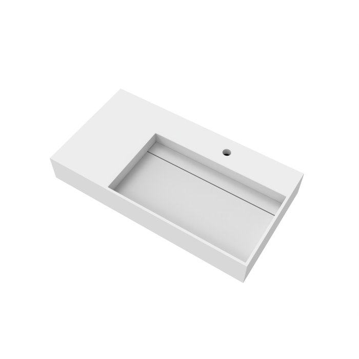 Orren Ellis Boyter 35.4'' Wall Mounted Single Bathroom Vanity with